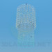 3d model Lámpara Chandelier con anillos de vidrio - vista previa