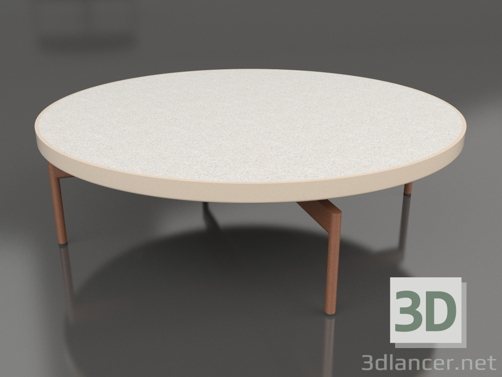 modello 3D Tavolino rotondo Ø120 (Sabbia, DEKTON Sirocco) - anteprima