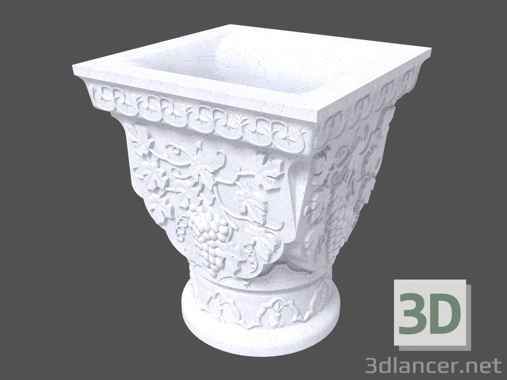 modèle 3D Pot de fleurs (LV69G) - preview