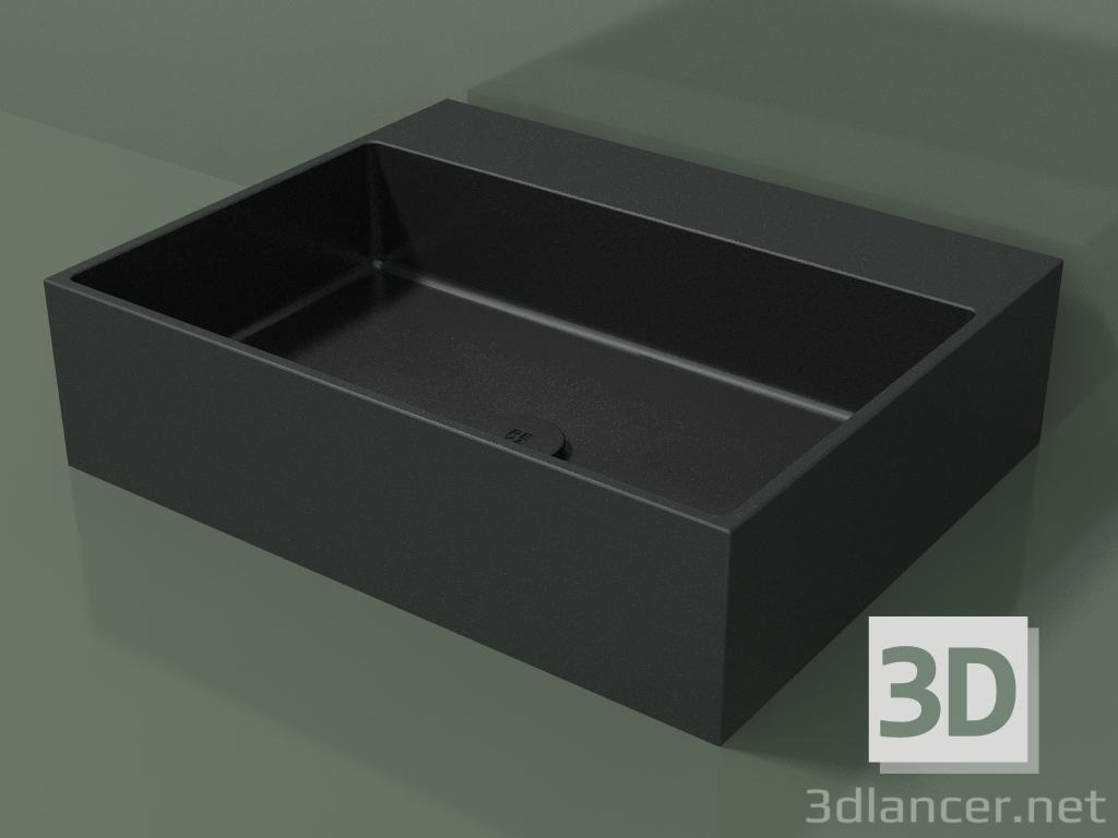 modello 3D Lavabo da appoggio (01UN31302, Deep Nocturne C38, L 60, P 48, H 16 cm) - anteprima