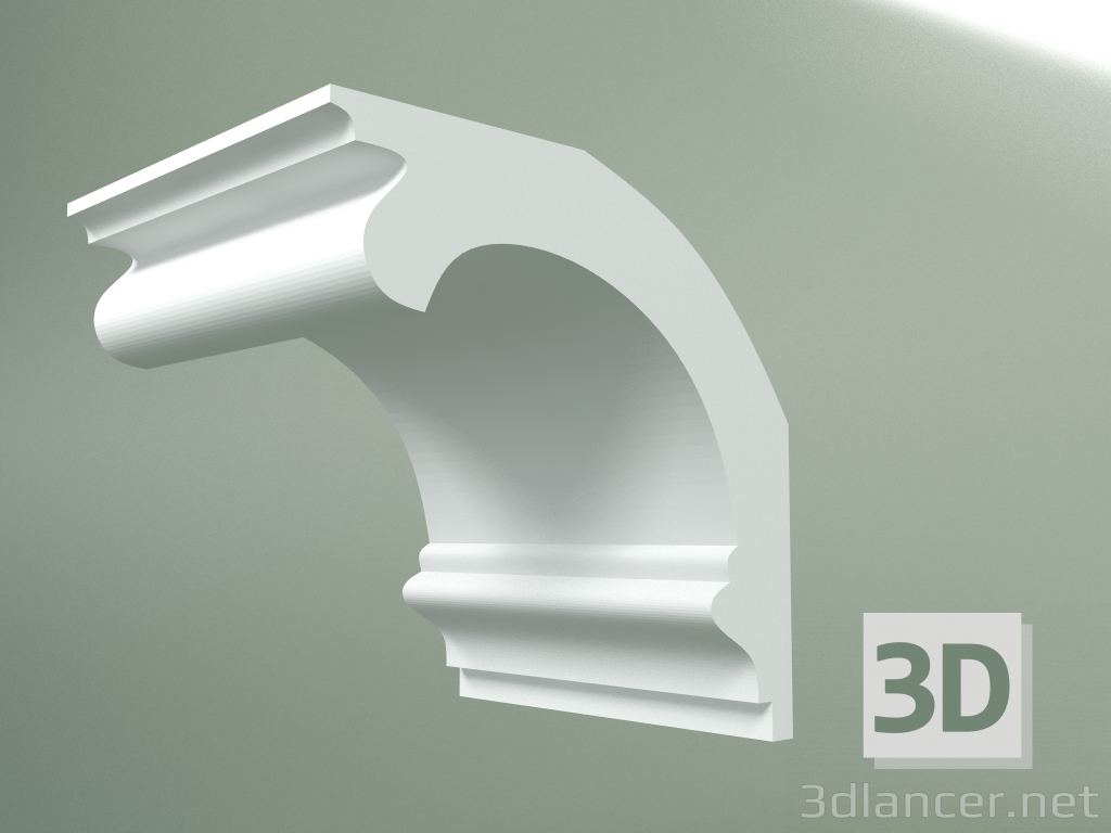 modello 3D Cornicione in gesso (zoccolo a soffitto) KT113 - anteprima