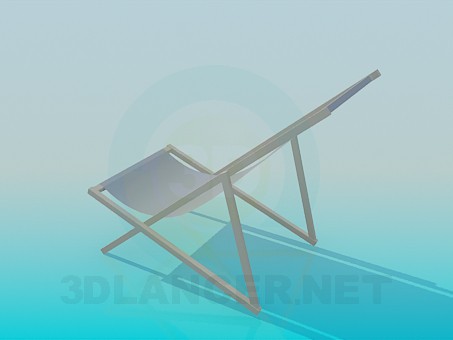 3d модель Пляжний лежак – превью 3d модель Пляжний лежак – превью