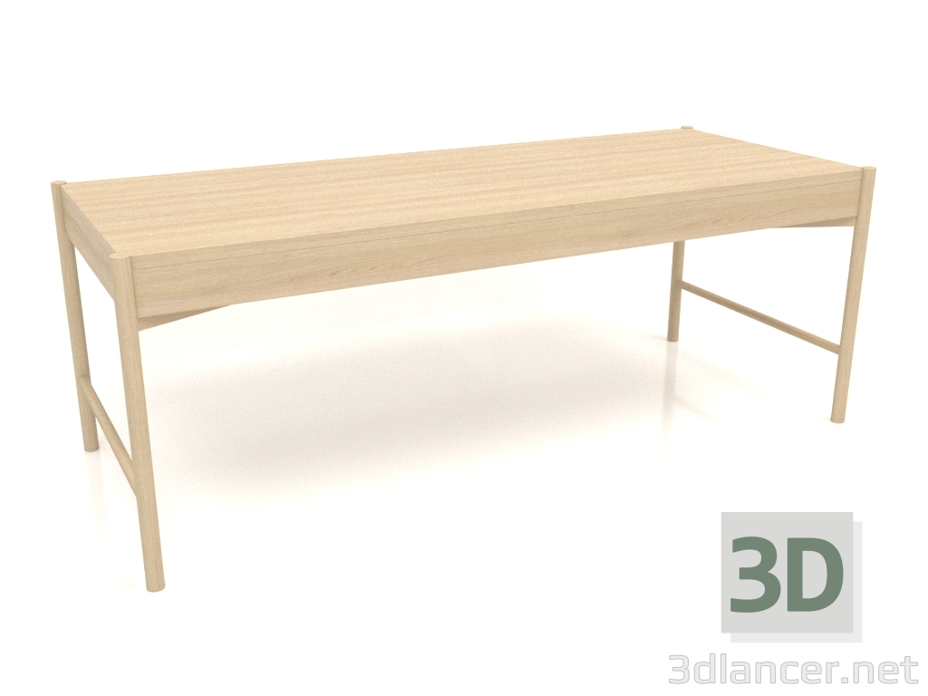 3d model Dining table DT 09 (2040x840x754, wood white) - preview