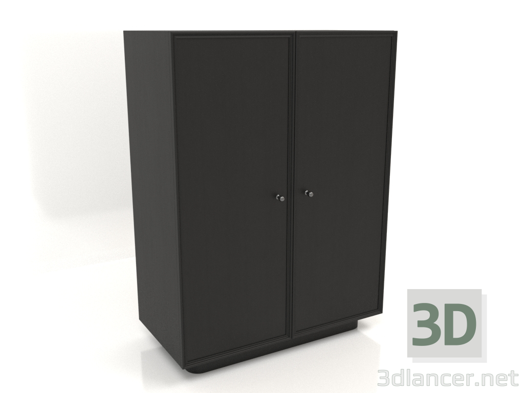 3 डी मॉडल अलमारी डब्ल्यू 04 (803x406x1082, लकड़ी का काला) - पूर्वावलोकन