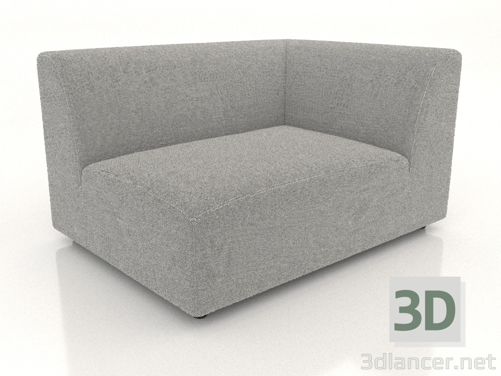 3d model Módulo sofá esquinero (L) asimétrico derecho - vista previa