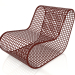 3D modeli İpsiz kulüp sandalyesi (Şarap kırmızısı) - önizleme