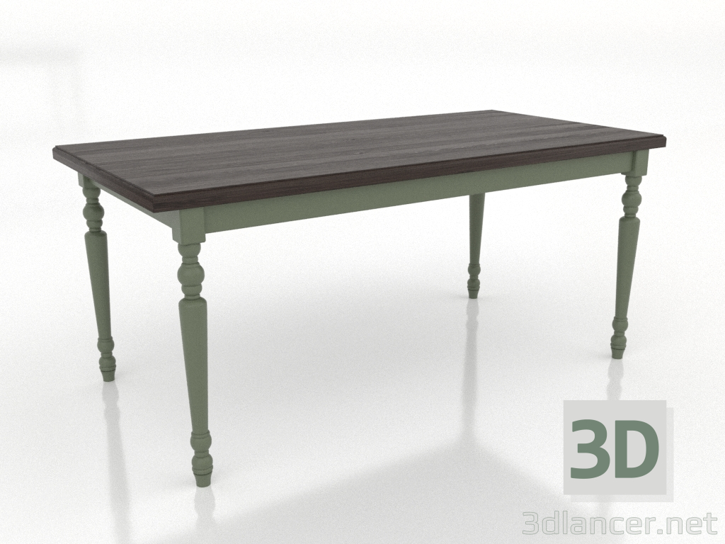 modèle 3D Table à manger 1600x800 mm (vert, frêne noyer) - preview modèle 3D Table à manger 1600x800 mm (vert, frêne noyer) - preview