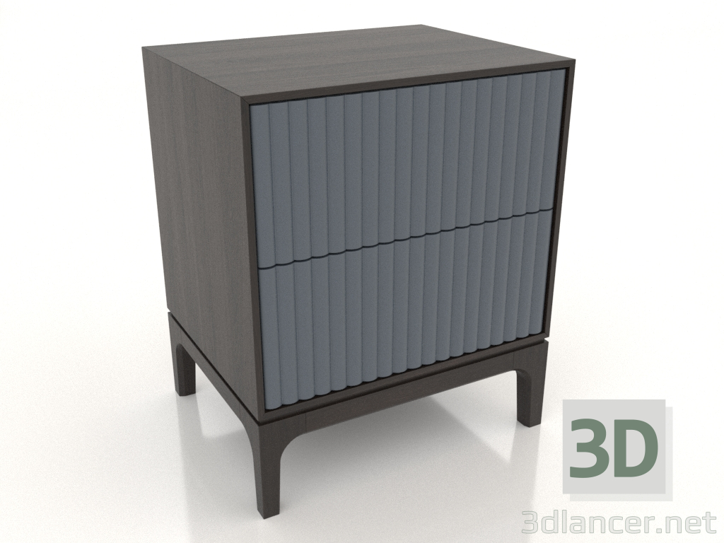 3d model Mesita de noche FARGO 2 cajones con frontales fresados (pizarra, roble wengué, opción 4) - vista previa
