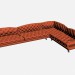 modello 3D Angolo divano Super roy capitonne 2 - anteprima