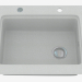 modello 3D Lavello, 1 vasca senza alette per asciugatura - grigio metallizzato Moderno (ZQM S103) - anteprima