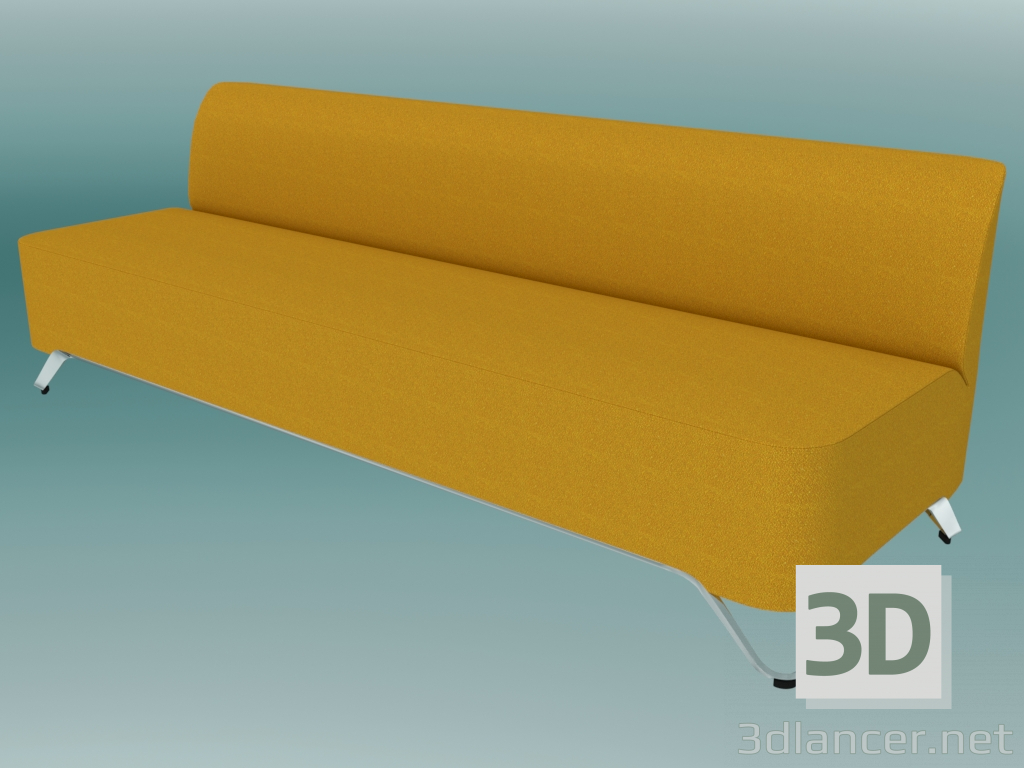 3D modeli Kolçaksız üçlü kanepe (3B) - önizleme