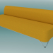 3d model Triple sofa without armrests (3B) - preview