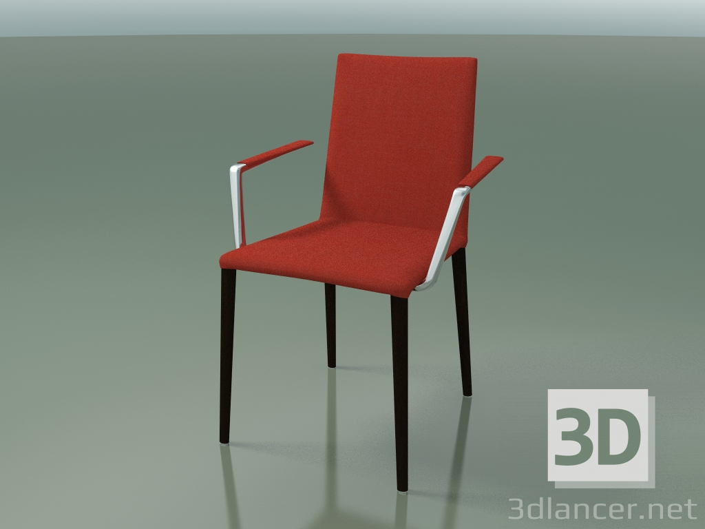 3D Modell Stuhl 1709BR (H 85 cm, stapelbar, mit Armlehnen, mit Stoffbezug, L21 wenge) - Vorschau