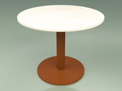 Table 003 (Metal Rust, Weather Resistant White Colored Teak)