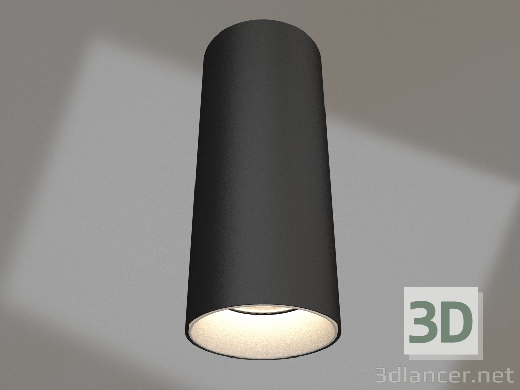 modello 3D Lampada SP-POLO-SURFACE-R65-8W Warm3000 (BK-WH, 40°) - anteprima