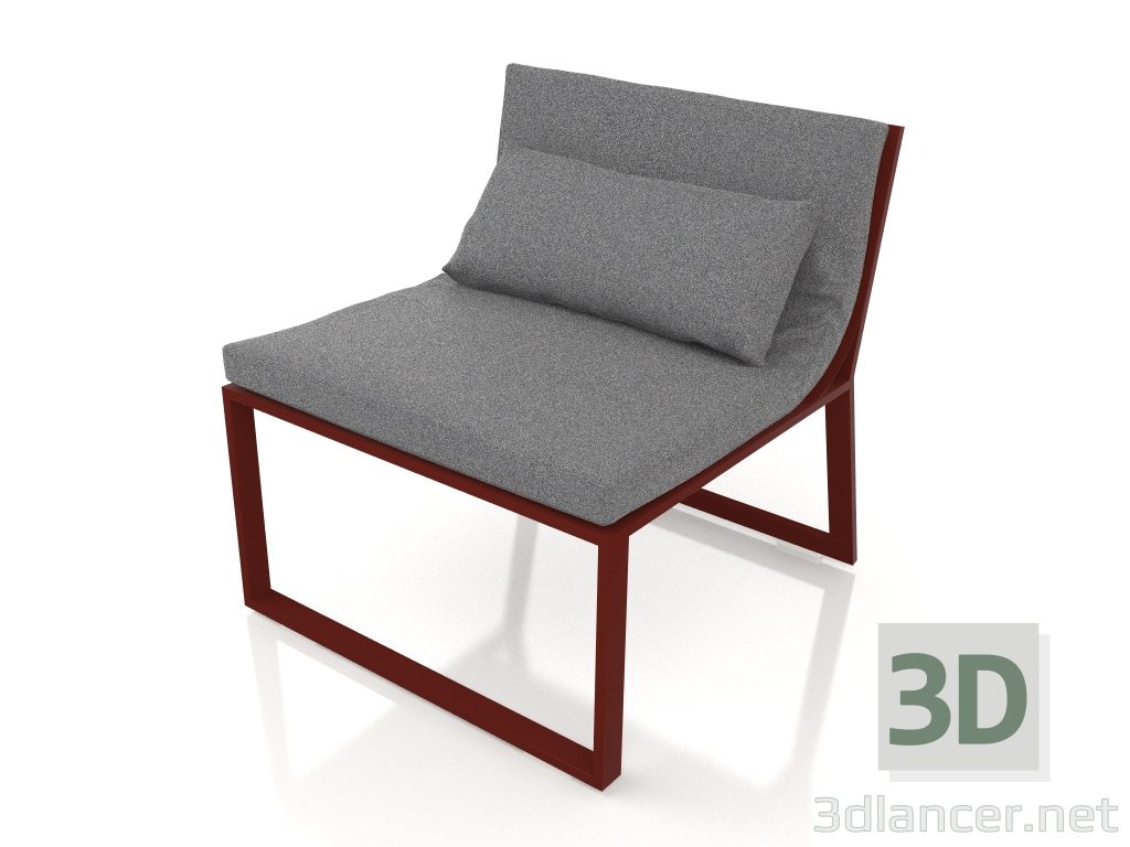 modèle 3D Chaise longue (bordeaux) - preview