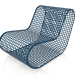 3D modeli İpsiz kulüp sandalyesi (Gri mavi) - önizleme
