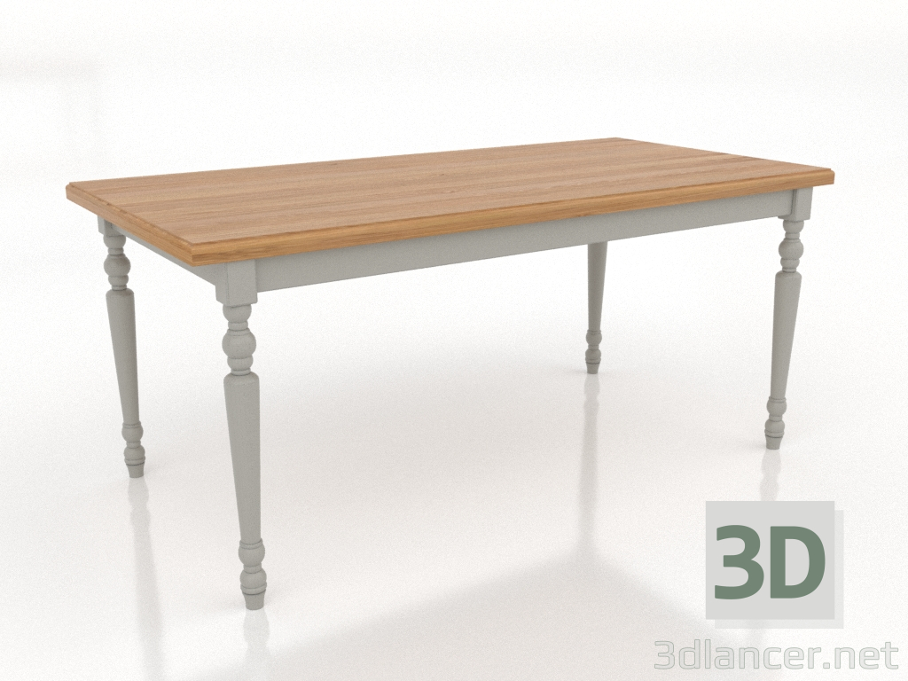 modèle 3D Table à manger 1600x800 mm (RAL 7044, chêne naturel) - preview modèle 3D Table à manger 1600x800 mm (RAL 7044, chêne naturel) - preview