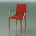 Modelo 3d Cadeira 1709BR (H 85 cm, empilhável, com braços, com estofo em tecido, efeito L23 em teca) - preview
