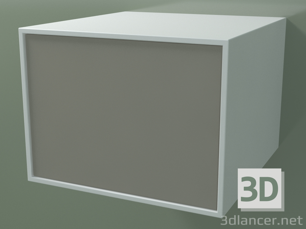 Modelo 3d Caixa (8AUABB01, Branco Glaciar C01, HPL P04, L 48, P 50, H 36 cm) - preview