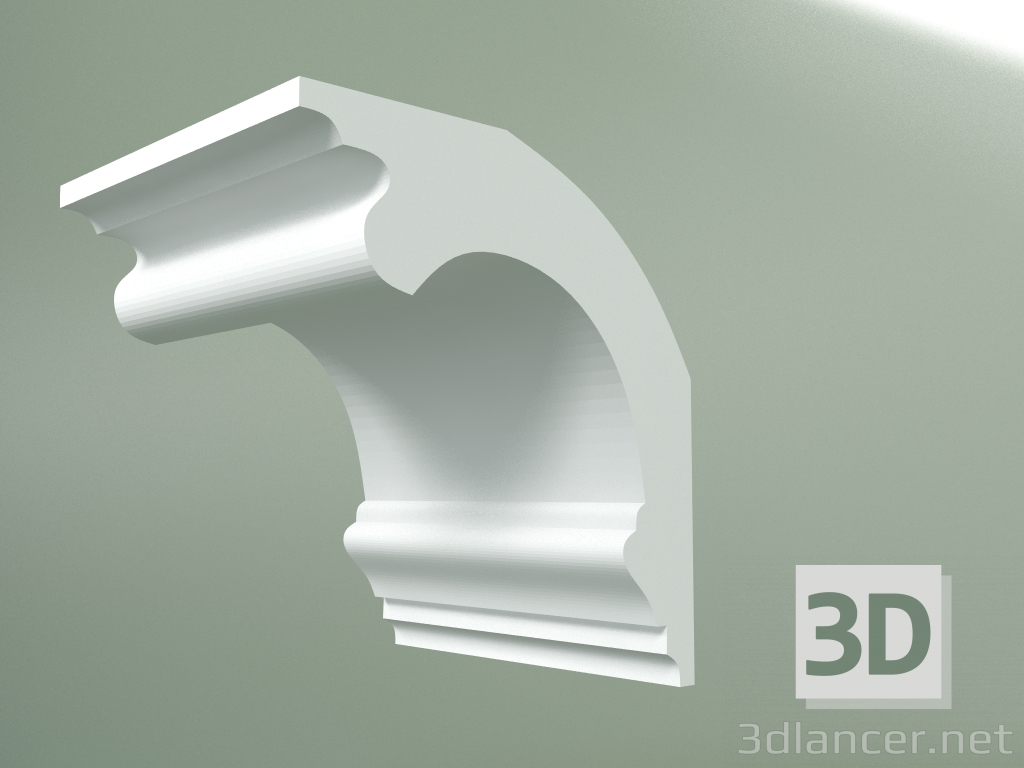 modello 3D Cornicione in gesso (zoccolo a soffitto) KT114-1 - anteprima