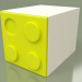 modello 3D Cubo guardaroba per bambini (Lime) - anteprima