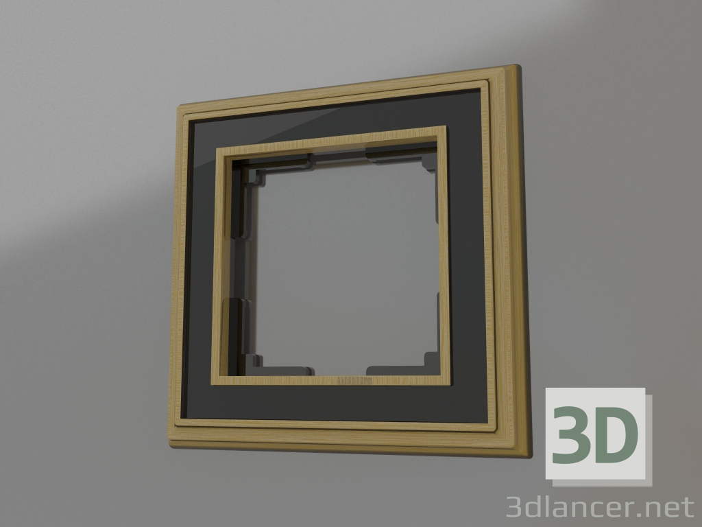 3D Modell Rahmen für 1 Pfosten Palacio (bronze-schwarz) - Vorschau