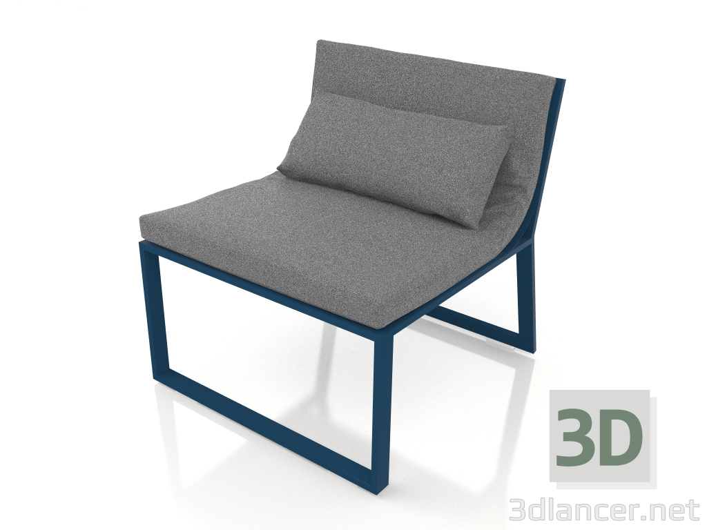 modèle 3D Chaise longue (Gris bleu) - preview
