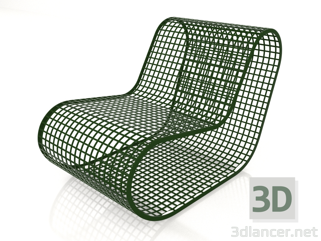 3d model Club chair without rope (Bottle green) - preview