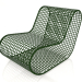 3d model Club chair without rope (Bottle green) - preview