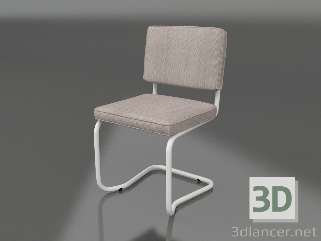 3d model Ridge Rib Kink Chair (Cool Gray) - preview