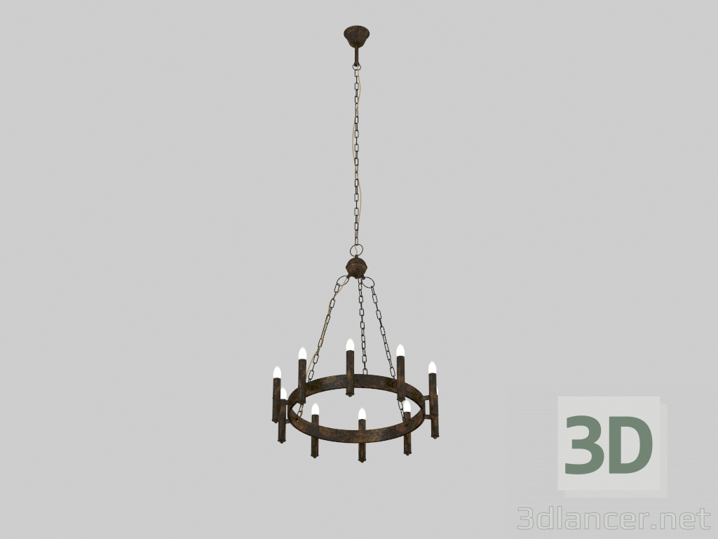 3 डी मॉडल झूमर Fortezza (1144-10P) - पूर्वावलोकन