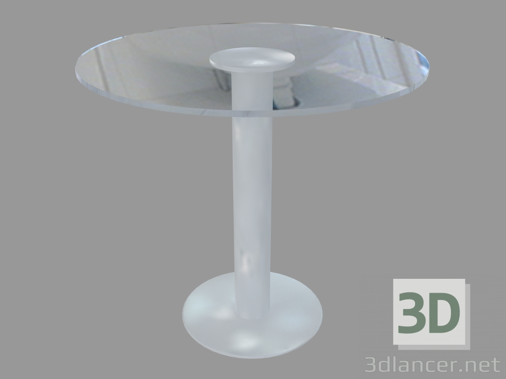 3d model Dining table (glass 80cm) - preview