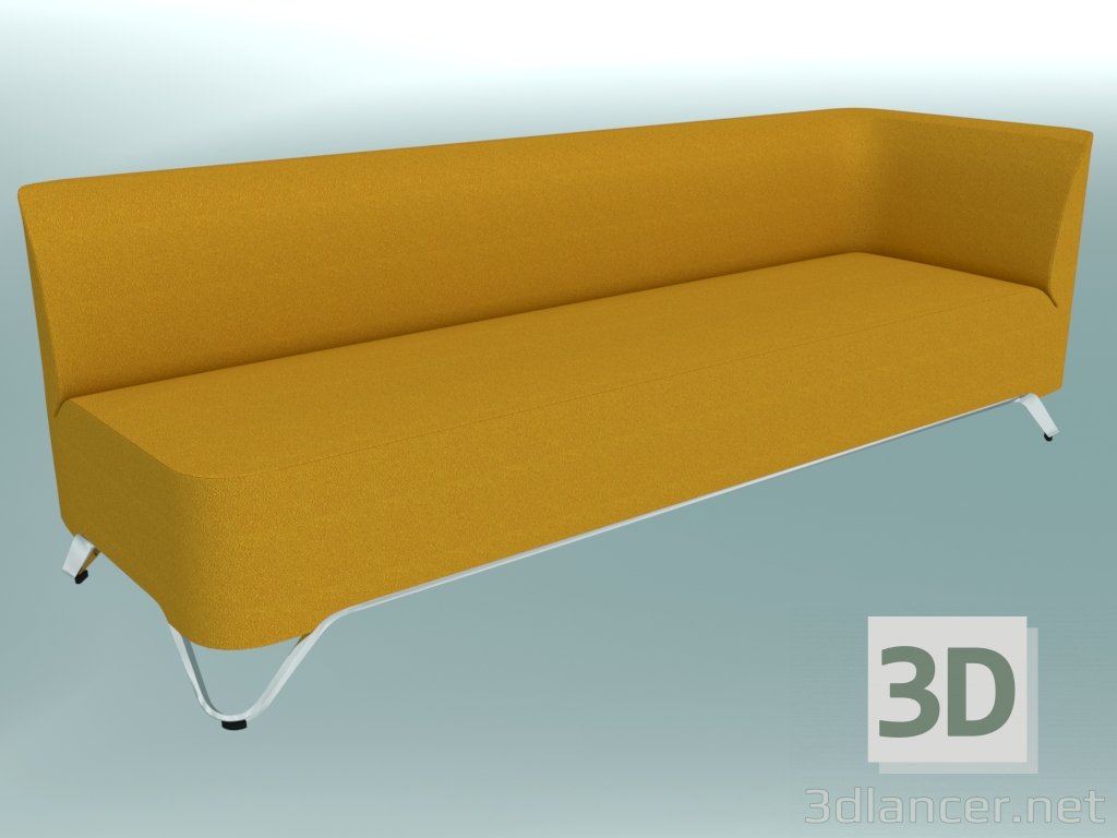 3d model Triple sofa with armrest on the left (3L) - preview