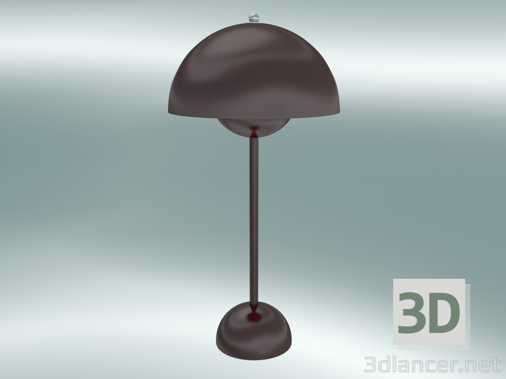 3D Modell Tischlampe Flowerpot (VP3, Ø23cm, H 50cm, Deep Red) - Vorschau
