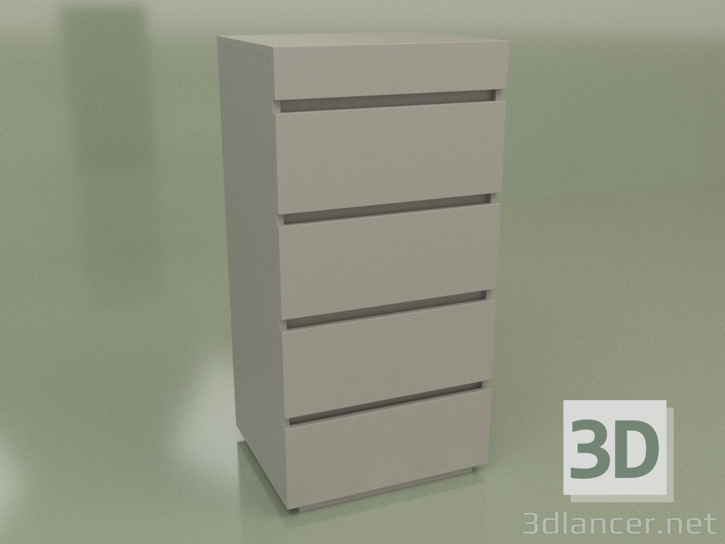 3d model Chest of drawers Mn 340 (gray) - preview