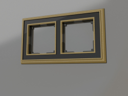 Frame for 2 posts Palacio (bronze-black)