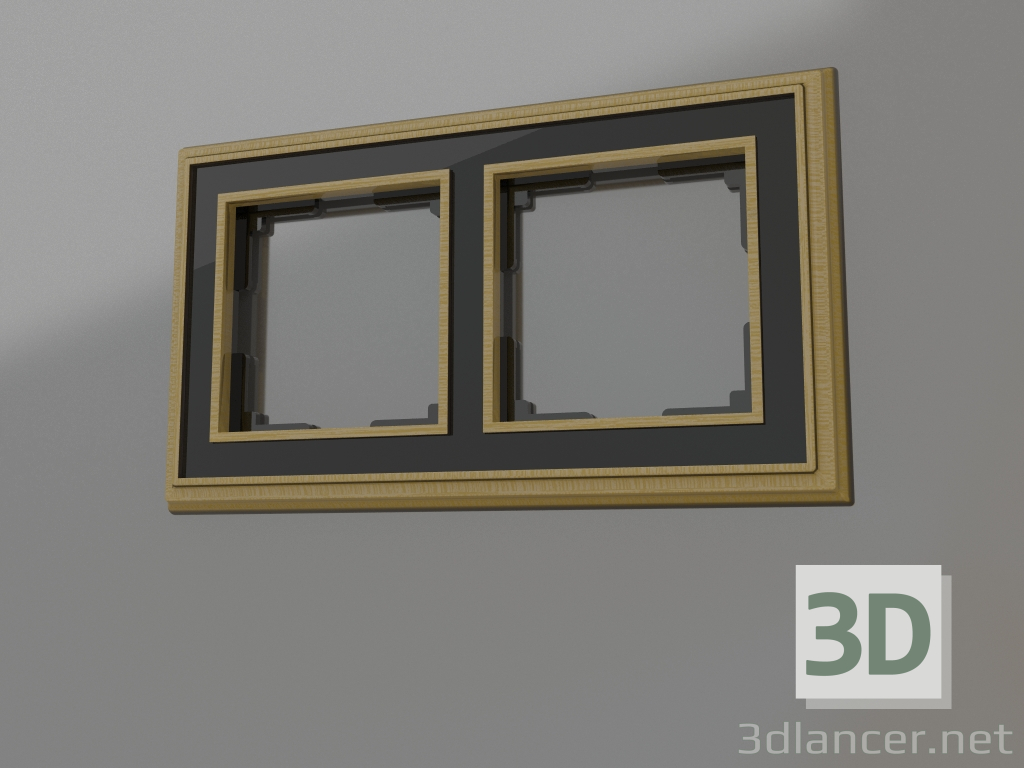 modello 3D Cornice per 2 montanti Palacio (bronzo-nero) - anteprima