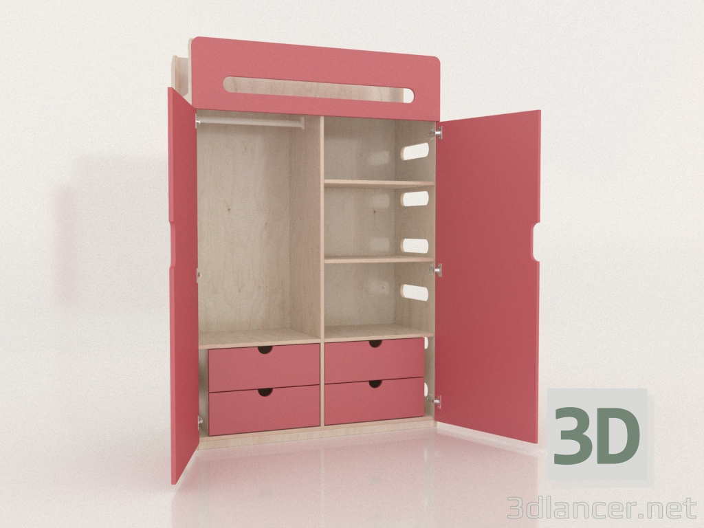 3D Modell Kleiderschrank offen MOVE WD (WEMWD2) - Vorschau