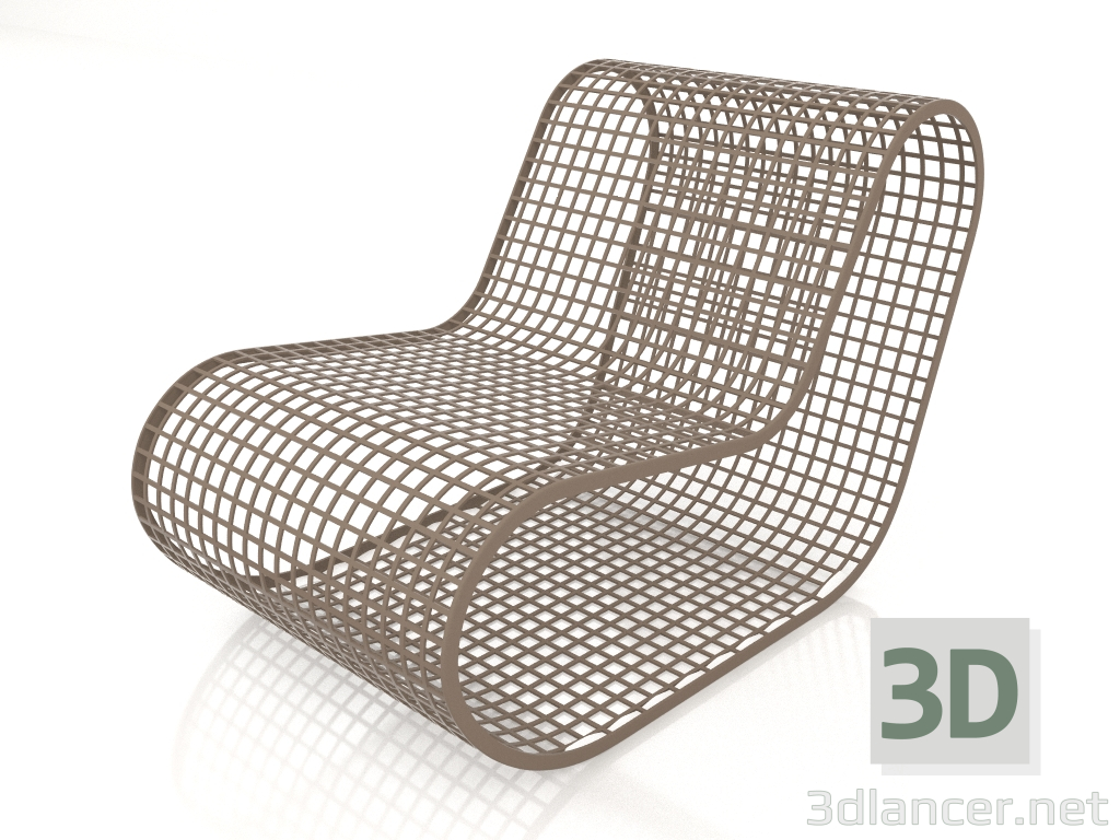 3d модель Клубное кресло без каната (Bronze) – превью