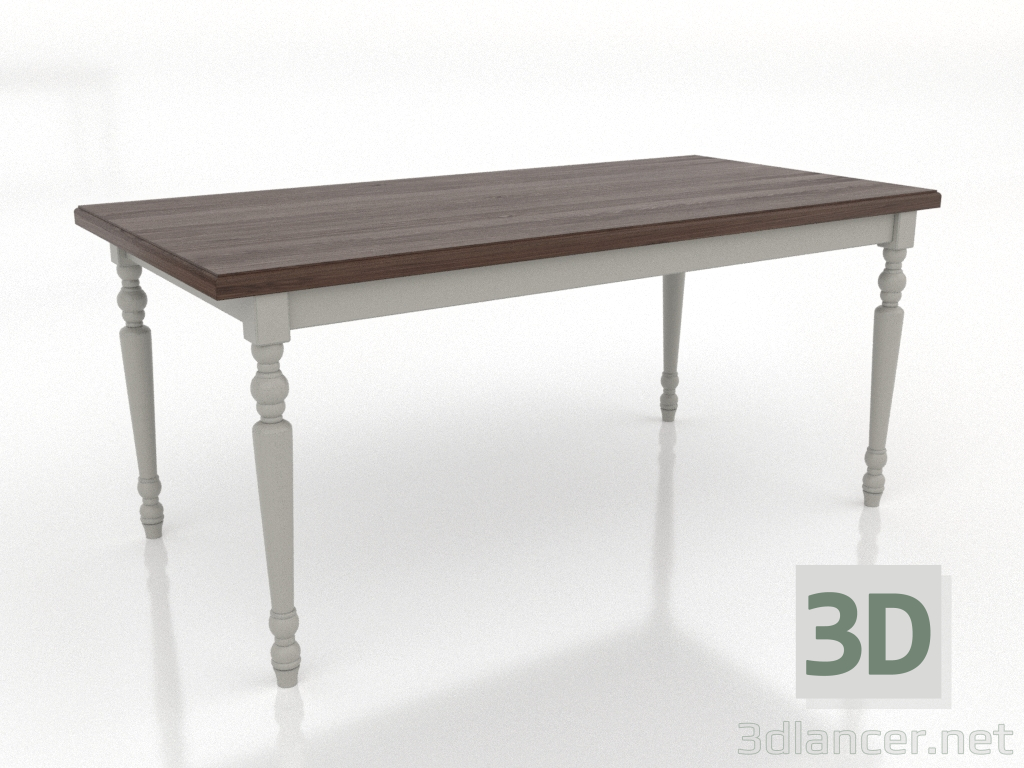 modèle 3D Table à manger 1600x800 mm (RAL 7044, noyer foncé) - preview modèle 3D Table à manger 1600x800 mm (RAL 7044, noyer foncé) - preview