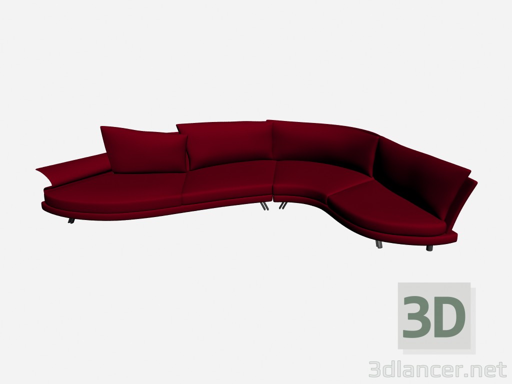 modèle 3D Canapé Super roy esecuzione speciale 1 - preview