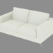 3d model sofás de cuero doble Div 155 - vista previa