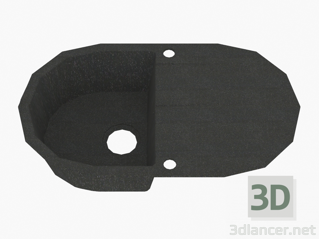 modello 3D Lavaggio, round 1 ciotola - grafite Piva (ZQI 211B) - anteprima