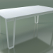 Modelo 3d Mesa de jantar ao ar livre InOut (938, Alumínio lacado branco, ripas de pedra de lava esmaltada bran - preview