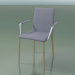 3d model Chair 1709BR (H 85 cm, stackable, with armrests, leather upholstery, L20 bleached oak) - preview