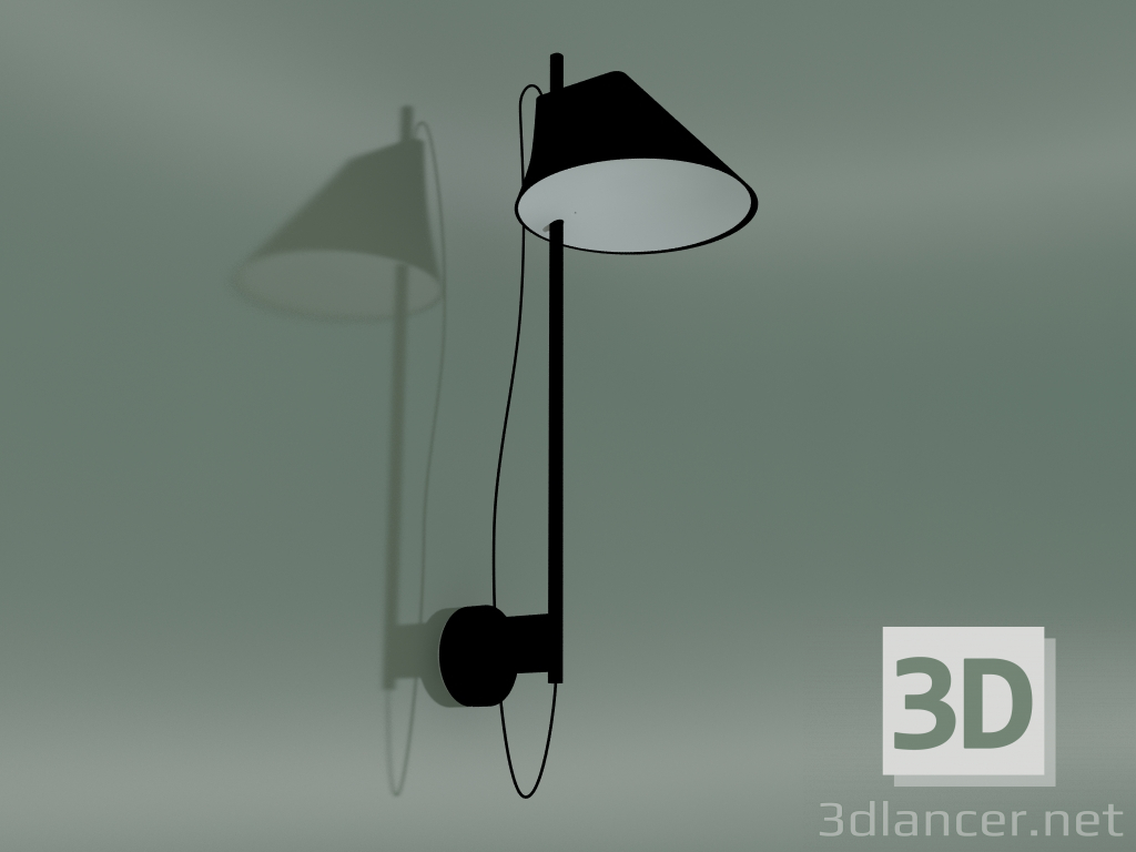 3D modeli Duvar lambası YUH DUVAR (LED 27K, BLK) - önizleme