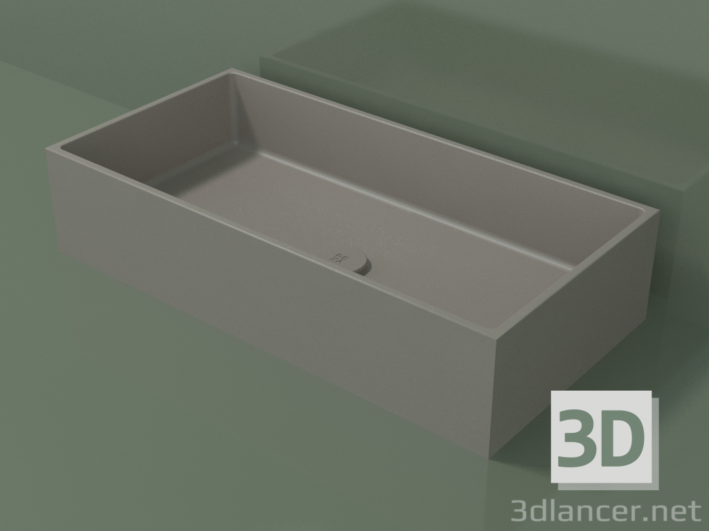 modèle 3D Vasque à poser (01UN41101, Argile C37, L 72, P 36, H 16 cm) - preview