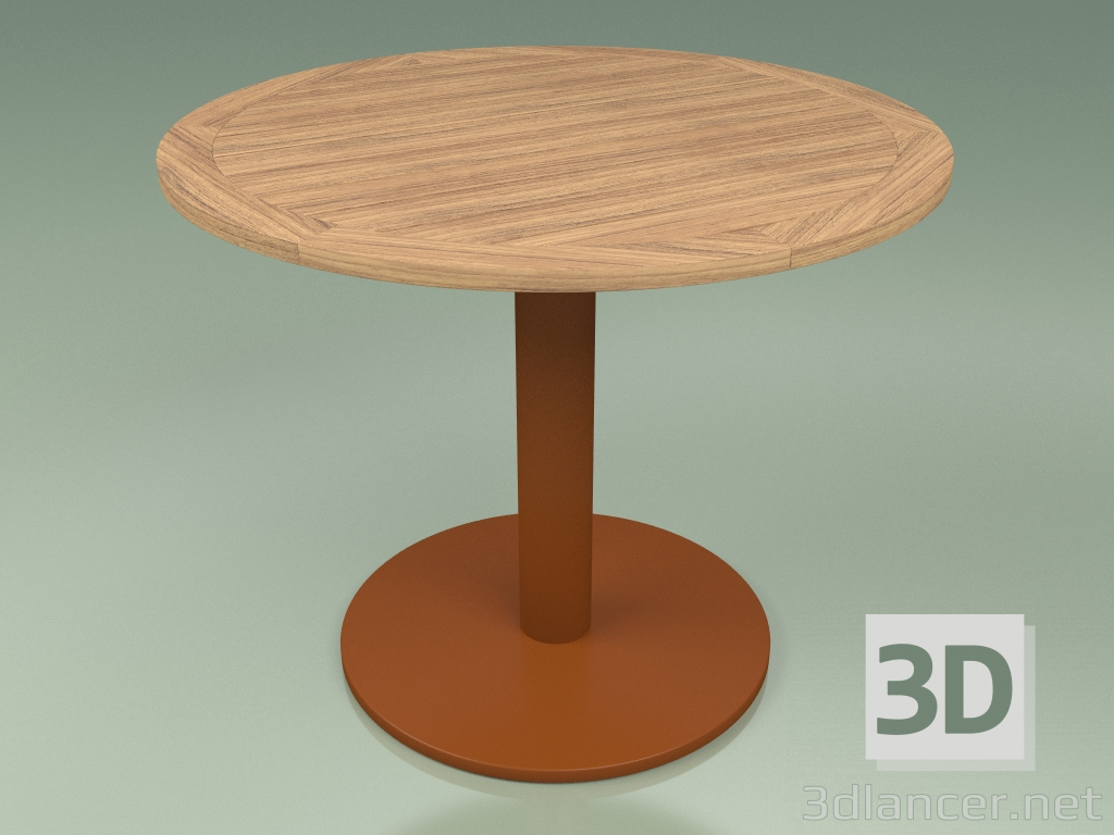 modello 3D Tavolo 003 (Metallo Ruggine, Teak) - anteprima