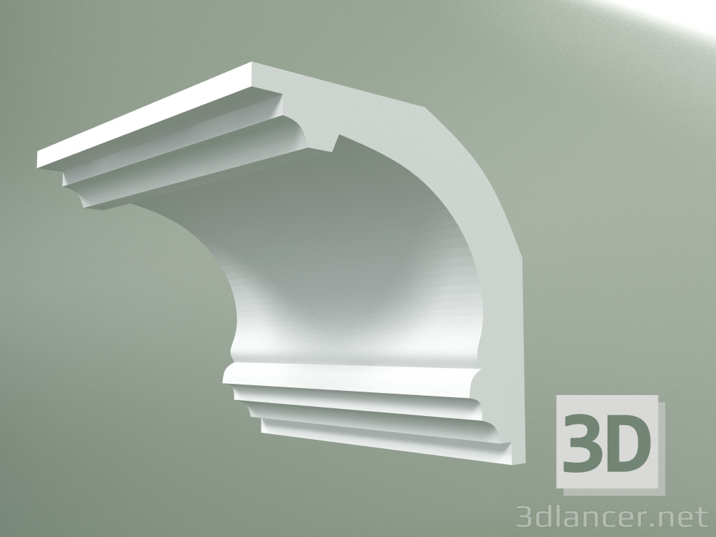 modello 3D Cornice in gesso (zoccolo a soffitto) KT116 - anteprima